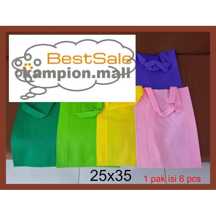

Y7Tuut7- Goodie Bag / Tas Spunbond Lipat Samping 25 X 35 - Putih E46Et57-