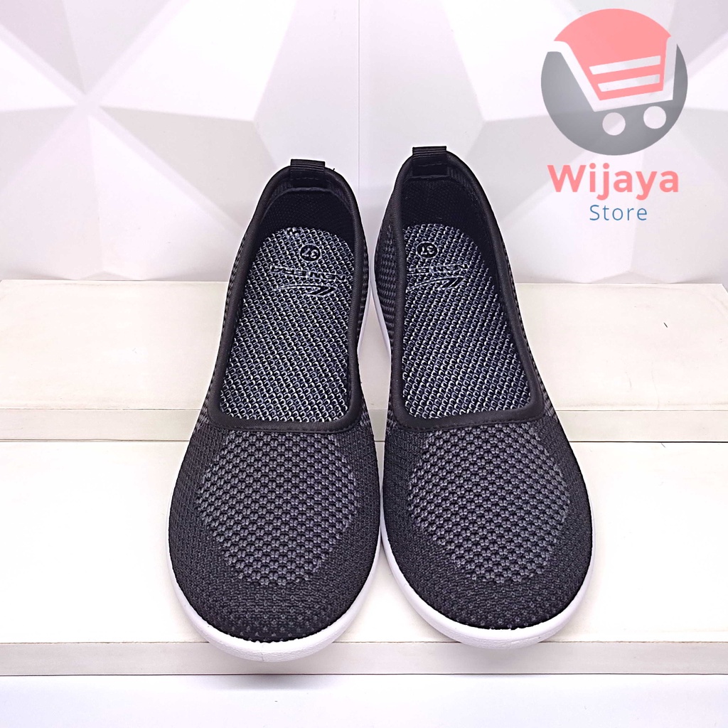 Sepatu Slip On Rajut Wanita New Era Berries Model Flat Ballerina yang Nyaman dan Modis