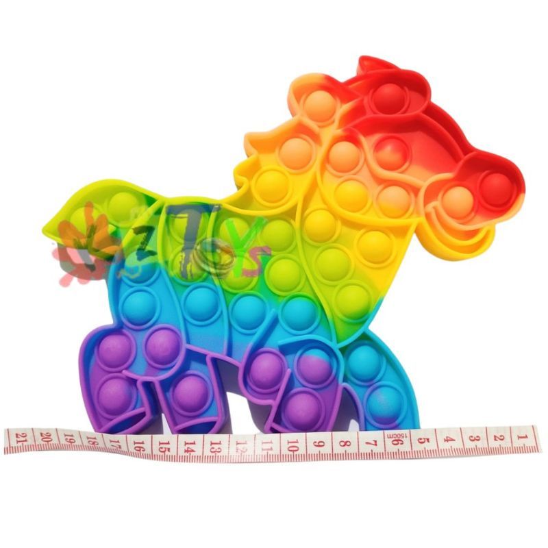 POP IT RAINBOW FIDGET TOYS Mainan Anak Edukasi Murah Pop Its Unicorn New Fidget Push Bubble Kids Kid-Kuda Poni Jumbo