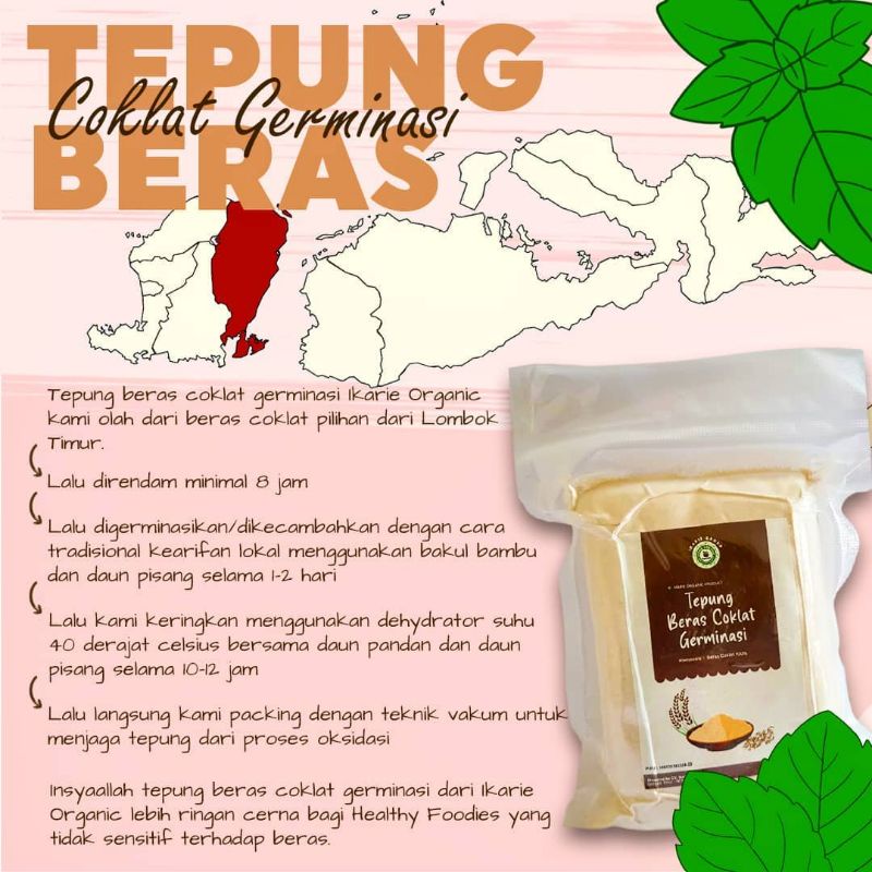 

Tepung Beras Coklat Germinasi Ikarie Organic