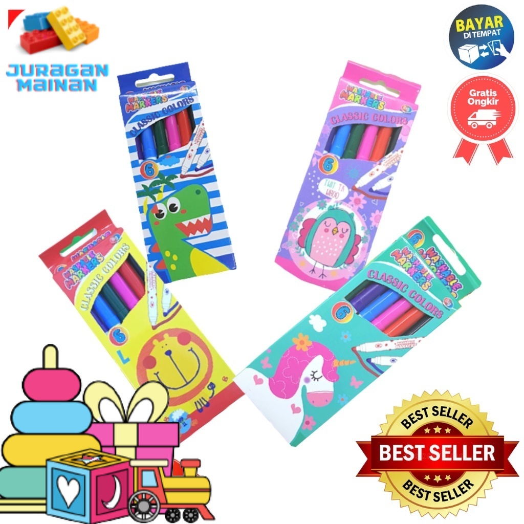 

Spidol bisa dicuci / Washable marker water colour pen 12 warna / colour K9208