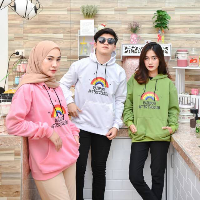 HOODIE WANITA THE RAINBOW AFTER - HOODIE JUMPER TEBAL TERLARIS