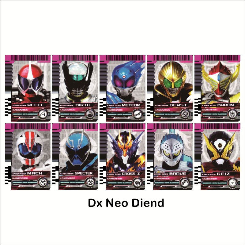 kartu kamen rider decade seri neo diend