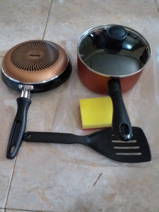Rantangshop  Maxim Venice Set Isi 5 Ori  Panci Susu Frypan Spatula Teflon