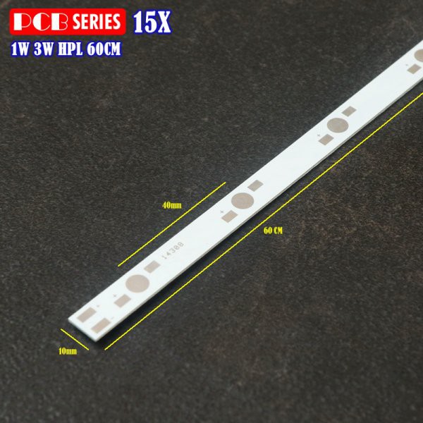 LONG PCB ALUMINIUM PLATE AQUARIUM 15PCS LED IN SERIES  60CM X 10MM