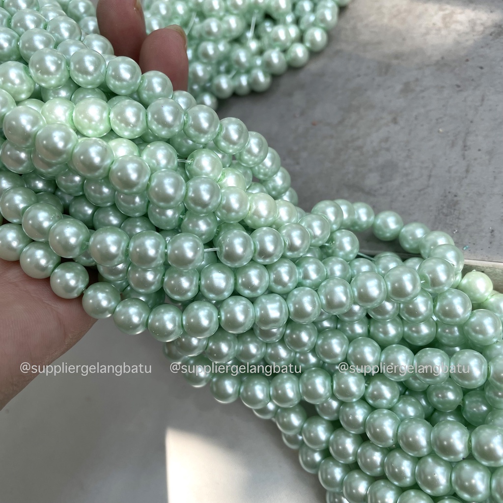 MUTIARA BERAT 8 MM SEMUA WARNA LENGKAP MUTSIN mutiara sintetis renceng berkualitas