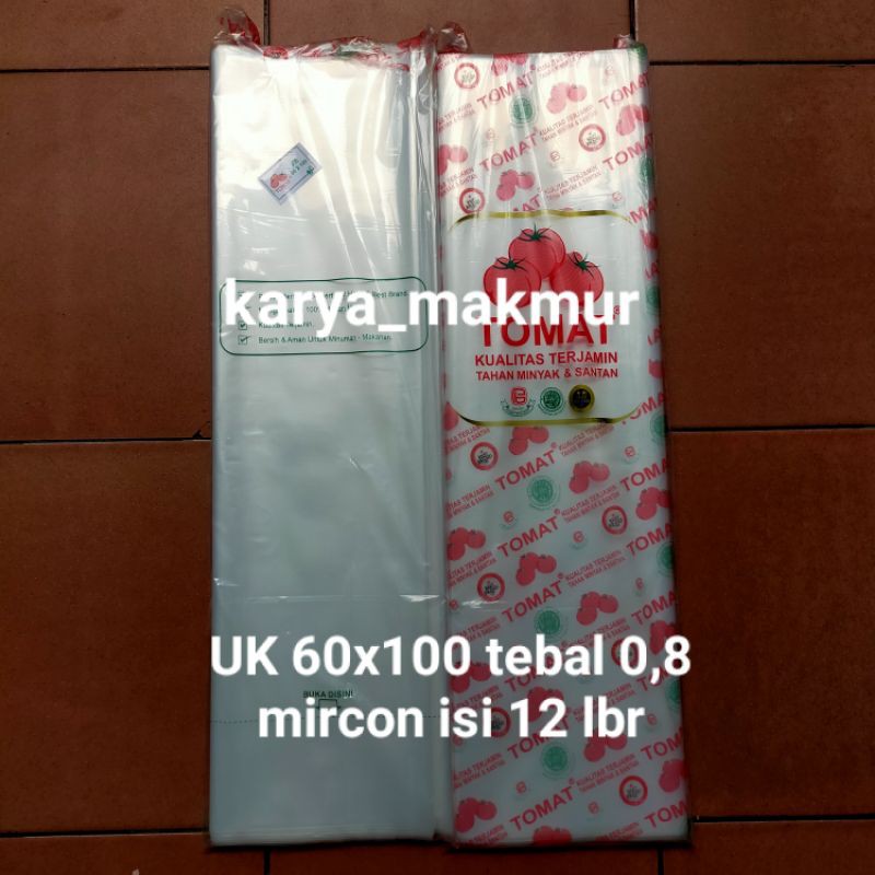 plastik PE tomat uk 60x100 TEBAL 80 MICRON