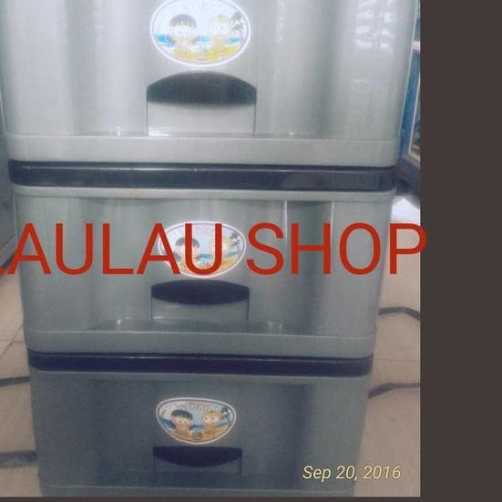 ➬ LACI PAKAIAN PLASTIK SUSUN 3 YOKO / LEMARI TEMPAT BAJU / SERBAGUNA ✬