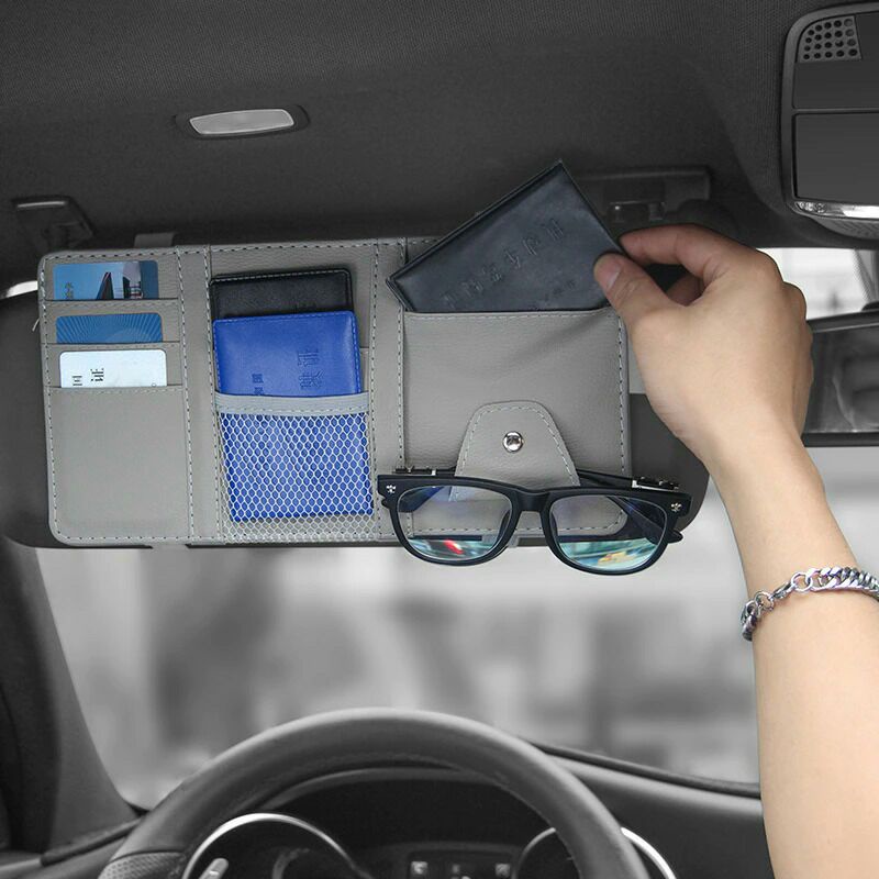 Kantong Serbaguna Mobil Car Sun Visor Holder cp05 Gray