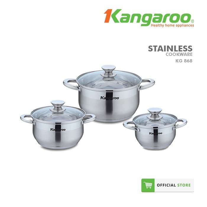 PANCI SET STAINLESS  COOKWARE SET KANGAROO KG868 M469