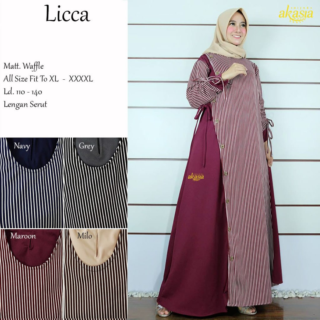 DRESS GAMIS WAFFLE LICCA BY ANISA