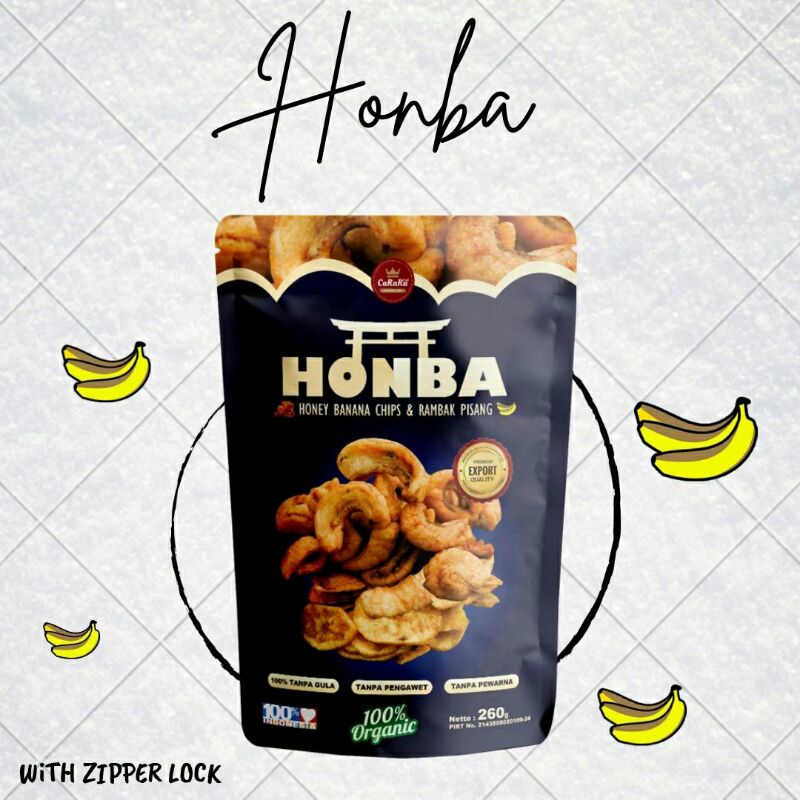 

Honba Carara (Camilan 2 in 1) Rambak Pisang dan Honey Banana Chips