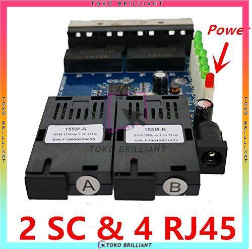 【Support POE】2F4E PCBA Media  Konverter Fiber Optic Sc Ethernet Single Mode Optikal 10/100m 5V-12V