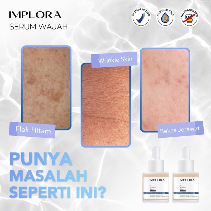 IMPLORA SERUM WAJAH ORIGINAL TERMURAH | ACNE SERUM| LUMINOUS | PEELING