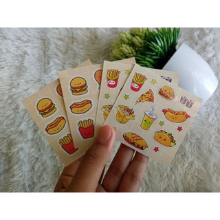 Jual Sticker Sheet Aesthetic Kisscut Fast Food Series | Shopee Indonesia