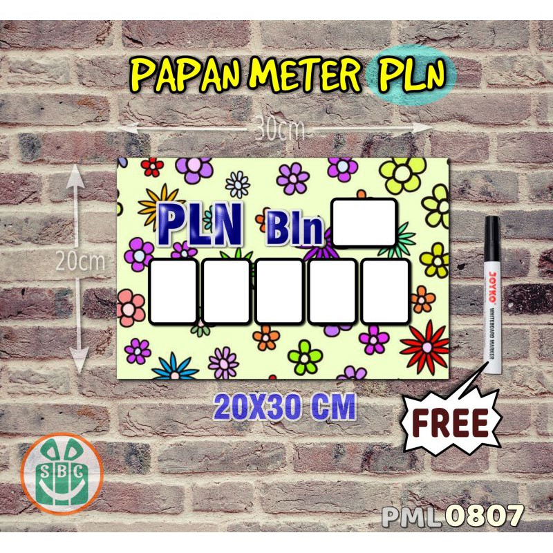 

Stokastik Papan Meter Listrik PLN PAM motif Unik - Flower 07