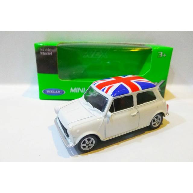 Diecast Mini Cooper 1300 Bendera Warna Putih