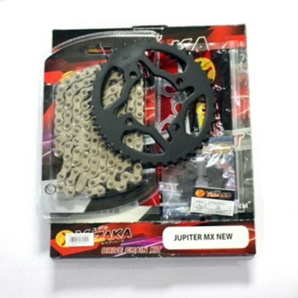 Ger Gear Set Gear Paket Racing  Yamaha Jupiter Mx New Rante Tebal Dan Crome Gear Warna.Hitam  Raci