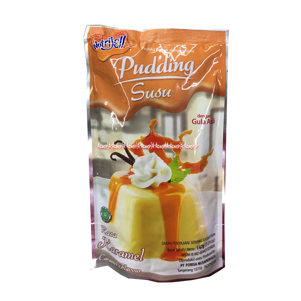 Nutrijell Pudding Susu Rasa Karamel Caramel Flavour 142gr Orange Nutrijel Puding Instan