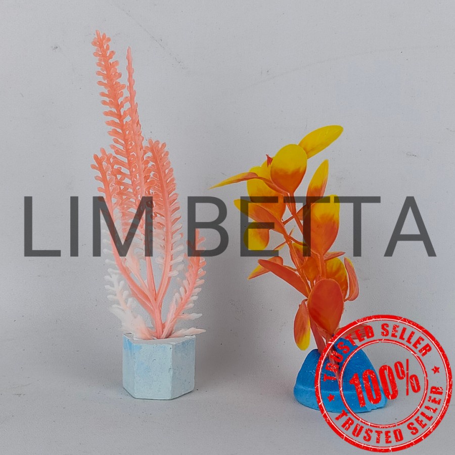 Tanaman Plastik 10Cm Hiasan Aquarium / Tanaman Plastik 10CM