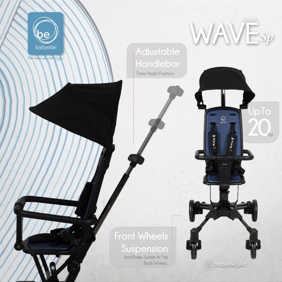 Stroller Bayi Cabin Size Babyelle Wave SP Kereta Dorong Bayi