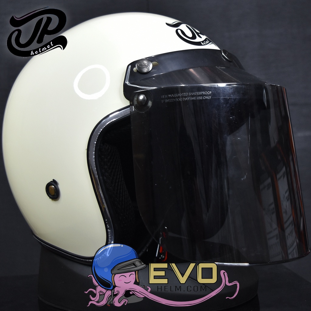 HELM BOGO JP NEW BIGIE_SOLID - CREAM SCOOPY GLOSS/BLACK