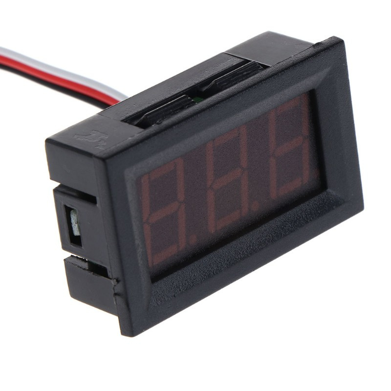 CRE  DC 0-100V 3-Wire Voltmeter LED 0.56in Digital Voltage Meter Panel Monitor Tester