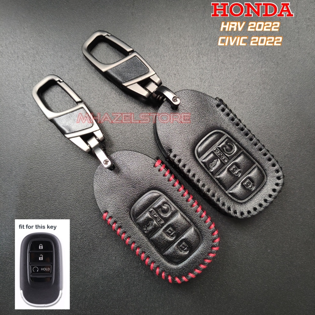 gantungan kunci kulit sarung cover remote keyless mobil honda HRV CIVIC 2022  ON