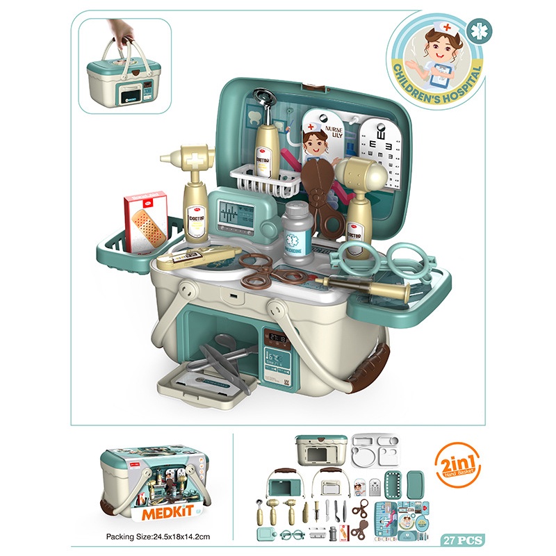 COD Kids Pretend Play Makeup Kit Kids Makeup Play Set/Kitchen Set/Medical Set Game dengan Fitur Asli - Hadiah untuk Anak Perempuan