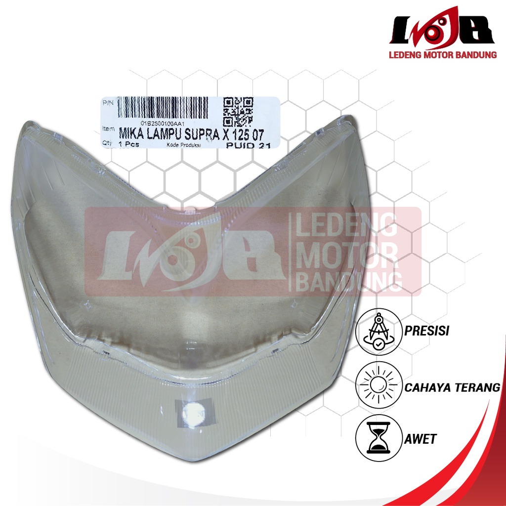 Mika Kaca Lampu Depan Supra-X 125 New 2007 Lokal