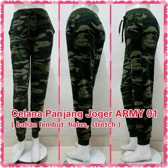  Celana  Joger ARMY  01 Jogging Jogger Sport Training Dance 