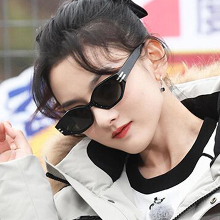 2021 fashion small frame ins Korean version of cat eye irregular retro trend personality irregular sunglasses