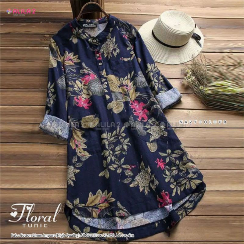 Floral Tunik Cotton Linen Import HQ by Alila 2