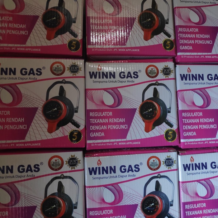 REGULATOR KOMPOR GAS WINN W 900 Triple lock (dengan meteran gas)