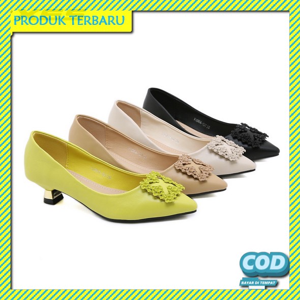 [P20Qa) ..Sendal Slop Kaca Zara || Sendal Hak Tahu., Hils Wanita Terb Sandal Wanita Heels Kaca Kris 