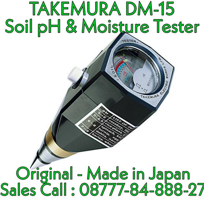 Takemura Dm 15/Dm15/Dm-15 Ph & Soil Moisture Meter / Tester Ph Tanah