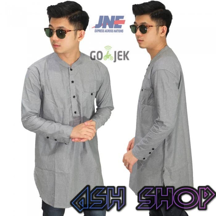 baju koko kemeja modern terbaru fashion muslim murah grosir dropship reseller jual 3pcs Q1J8