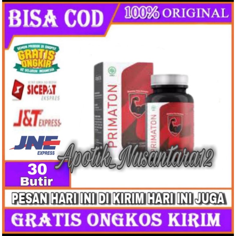 PRIMATON OBAT HERBAL KUAT STAMINA DAN TAHAN LAMA 100% HERBAL ALAMI - HALAL + BPOM