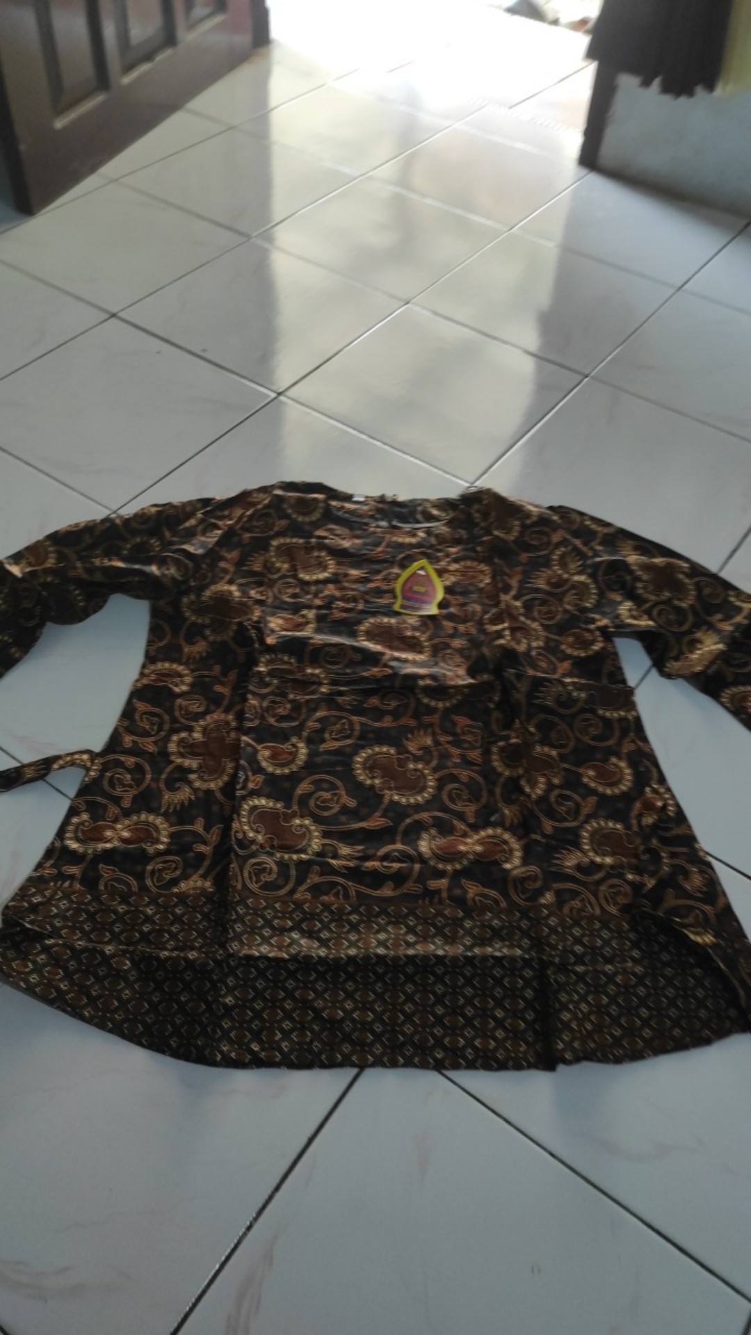[cod] Tey-17 Batik Wanita Asj Sa Hrb026 Kenongo Kemeja Tosca Pendek