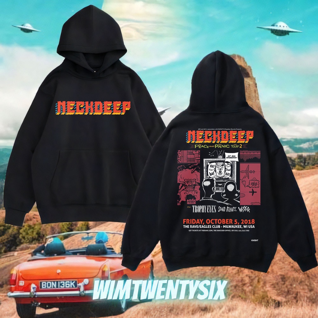 HOODIE BAND NECK DEEP THE PEACE AND PANIC TOUR USA 2 ( UNISEX JACKET )