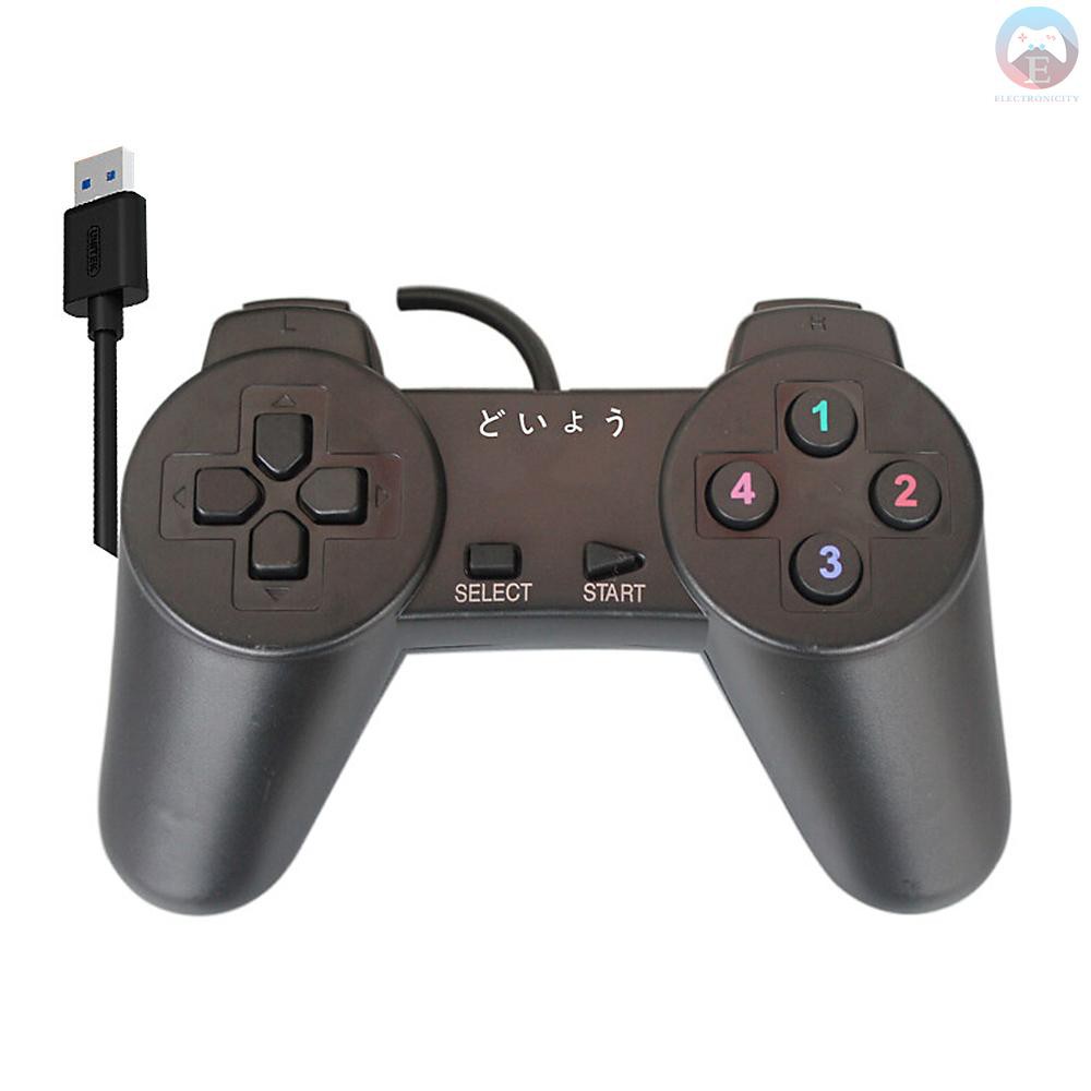 E Usb Wired Game Joystick Computer Laptop Pc Game Controller Console Game Pad Joypad Win 10 Games Accessories 1 5m Shopee Indonesia