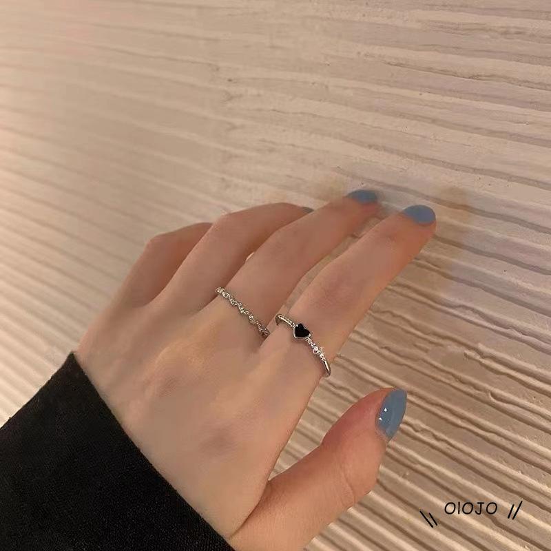 【COD】Cincin Jari Telunjuk Desain Hati Untuk Wanita