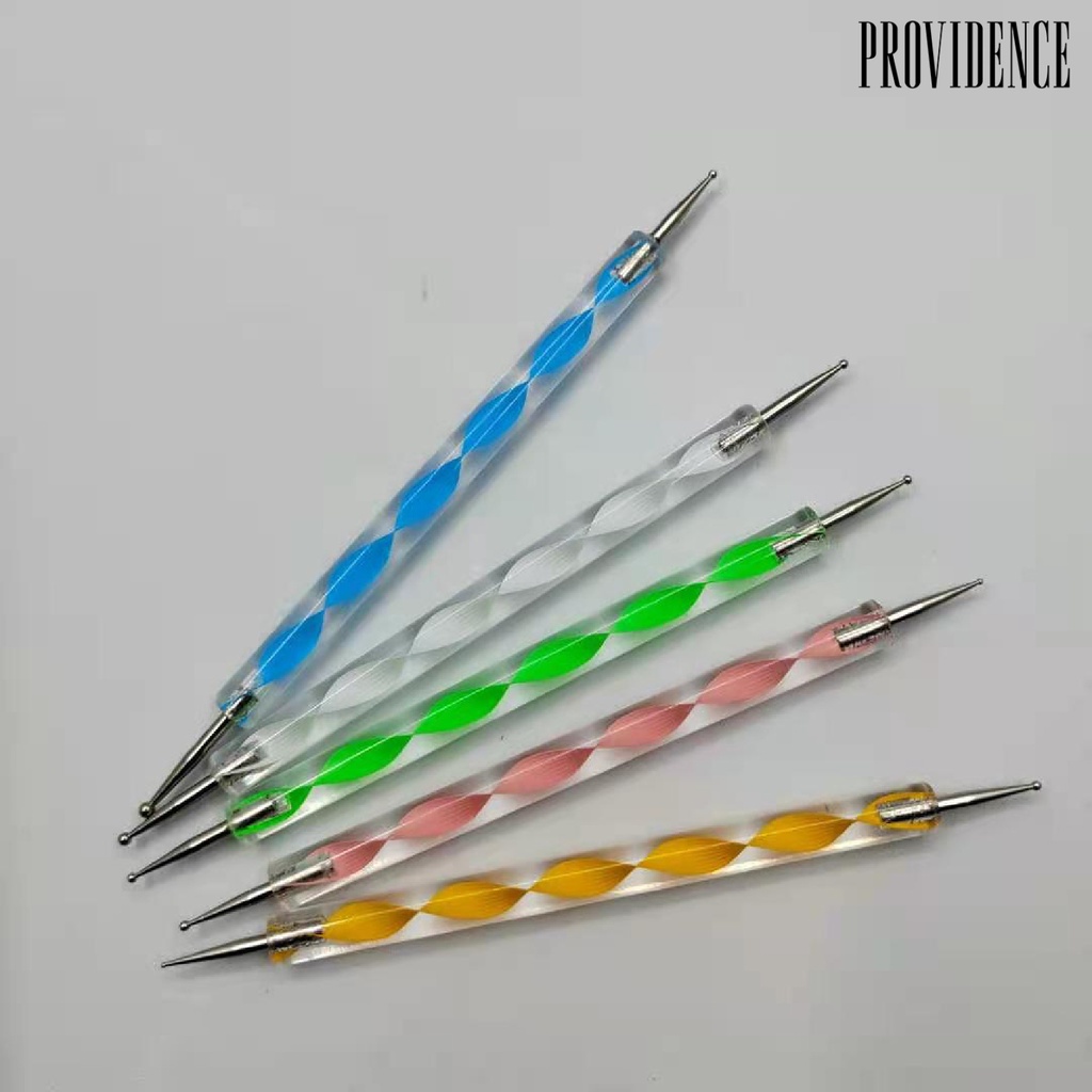 Providence 5pcs / Set Pen Nail Art Dua Sisi Universal Bahan Abs Mudah Digunakan