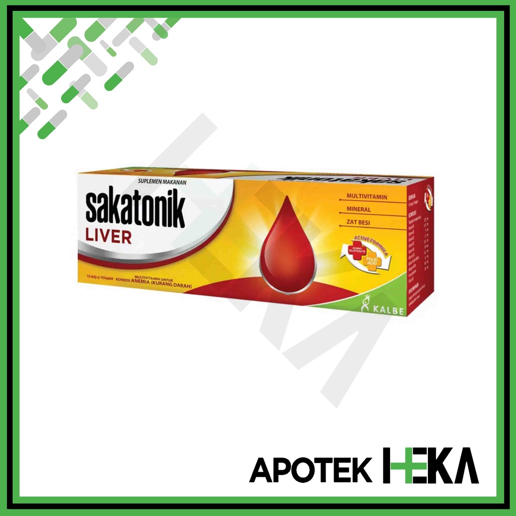 Sakatonik Activ Kaplet Box isi 10x10 Tablet - Zat Besi untuk Anemia (SEMARANG)