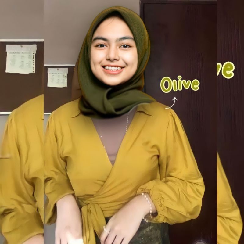 KAIRA WRAP TOP TALI POLOS OLIVE