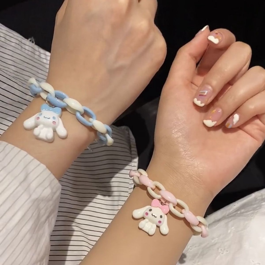 Baru Cinnamoroll babycinnamoroll pasangan gelang cute Clow m pacar karet kecil band untuk pacar gaya