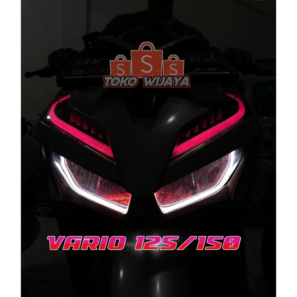 SEPAKET XTRA LAMPU LED ALIS  ALL VARIO GRATIS DEMON EYES BERKUALITAS BAGUS FREE STICKER DAN KARDUS