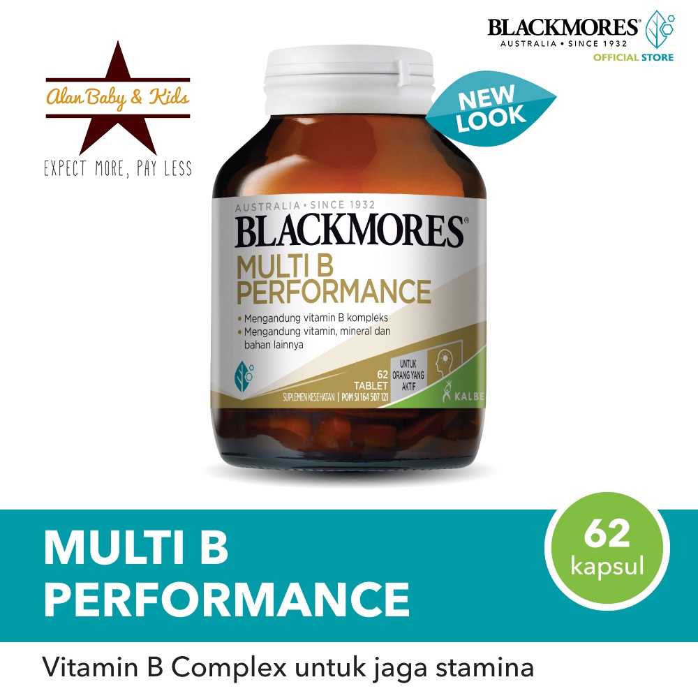 Blackmores Multi B Performance 62 dan 30 Tablet (Sertakan Packing Tambahan - Baca Deskripsi)