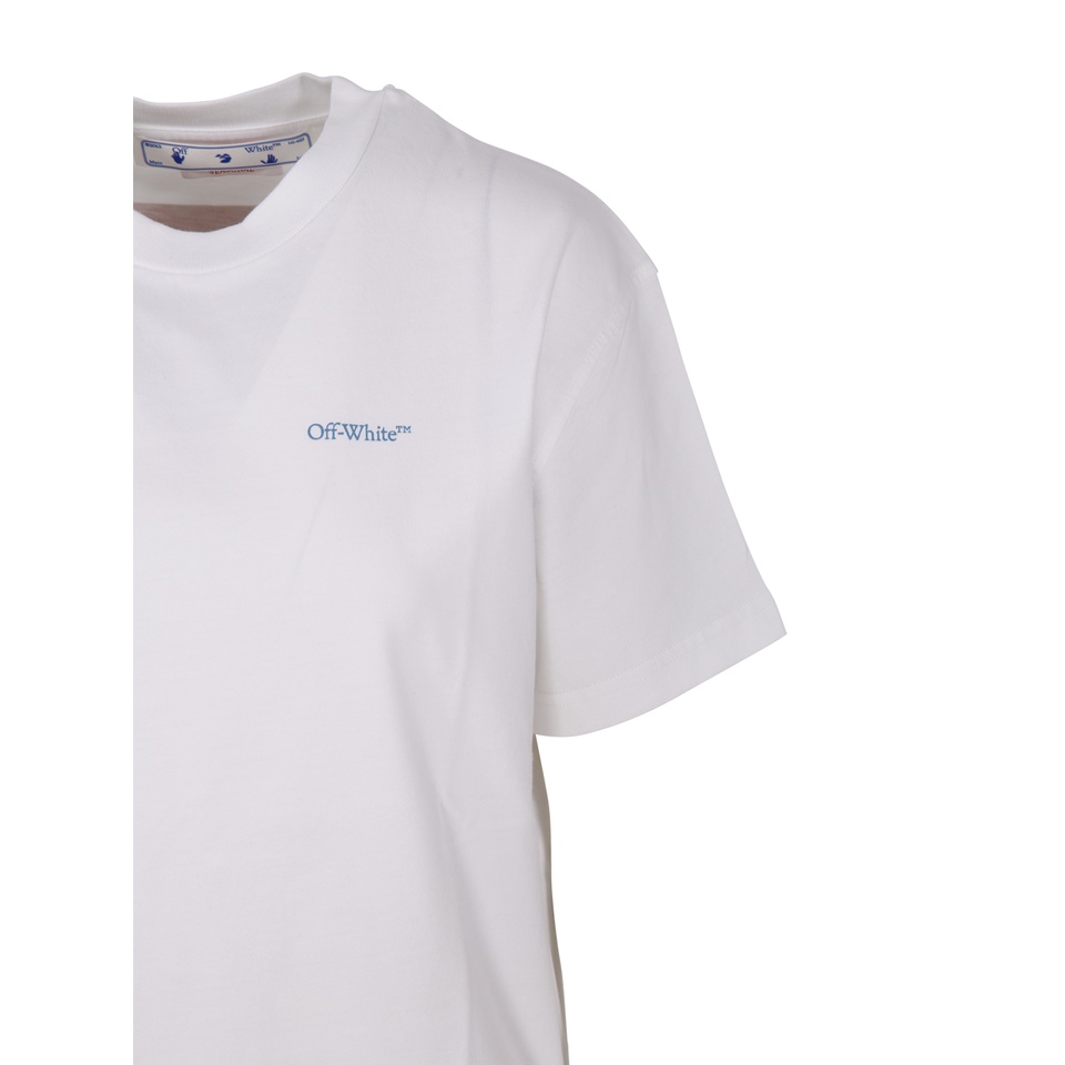 OW SS22 Blurred Arrow Casual Tee White/Multicolor 100% Authentic