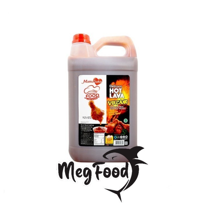 

MamaSuka Saus Sambal Pedas Delisaos Hot Lava Volcano-Chili 6.2 Kg